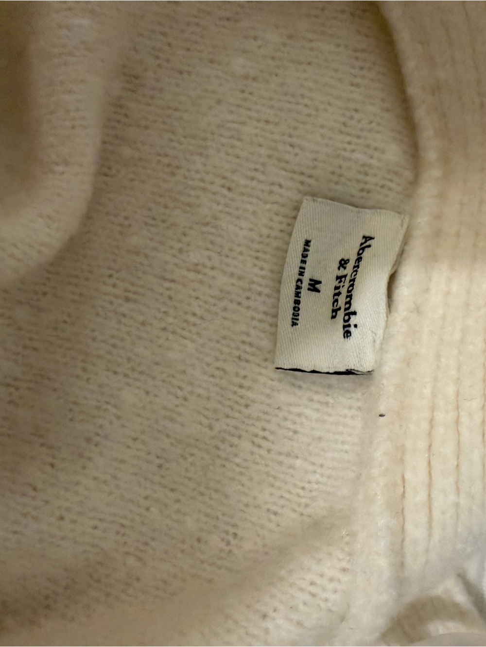Abercrombie & Fitch Cream Open-Front Cropped Cardigan - Picture 2 of 3
